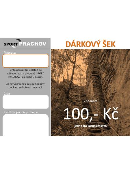 Dárkový šek v hodnotě 100,- Kč