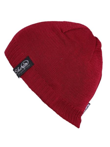 Pánská čepice Sherpa JANUS II MERINO bordo