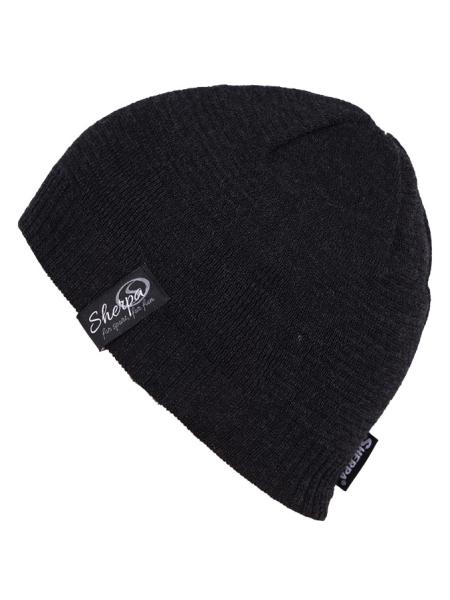 Pánská čepice Sherpa JANUS II MERINO mel black