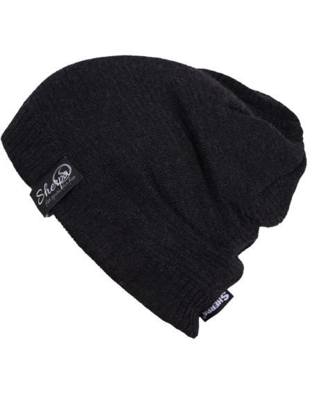 Pánská čepice Sherpa TREVOS II MERINO mel black