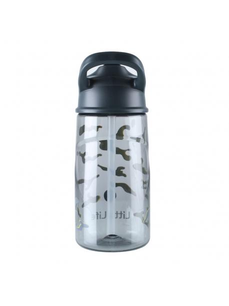     Dětská lahev s brčkem LittleLife Flip-Top Bottle 550 ml-camo / L15150