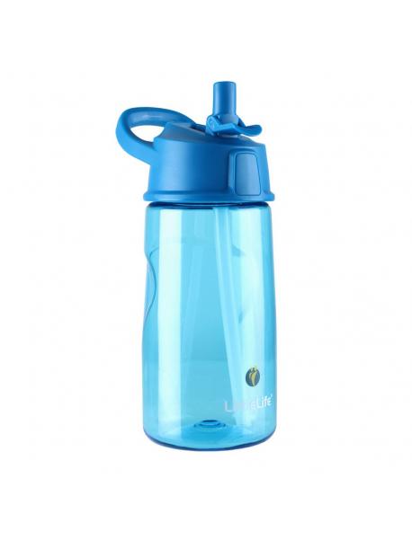     Dětská lahev s brčkem LittleLife Flip-Top Bottle 550 ml-blue / L15170