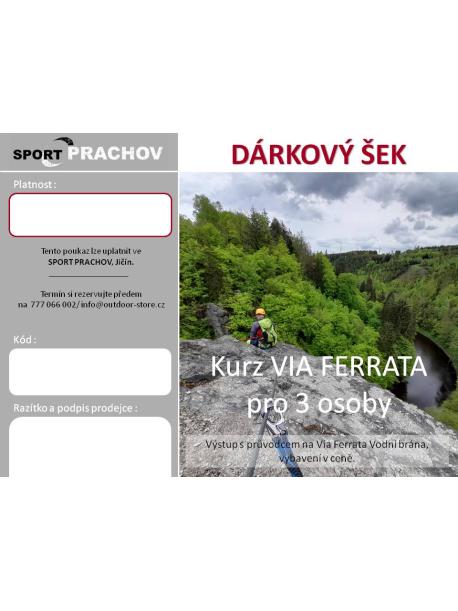     Dárkový poukaz : Kurz Via Ferrata pro 3 osoby