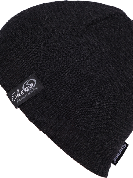     Pánská čepice Sherpa JANUS II MERINO mel black