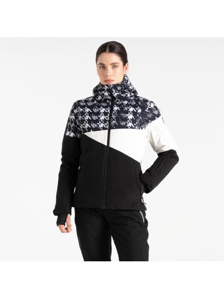     Dámská lyžařská bunda Dare 2 B ICE III JACKET black distressed dogtooth print