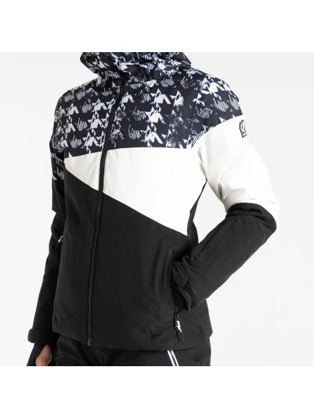     Dámská lyžařská bunda Dare 2 B ICE III JACKET black distressed dogtooth print